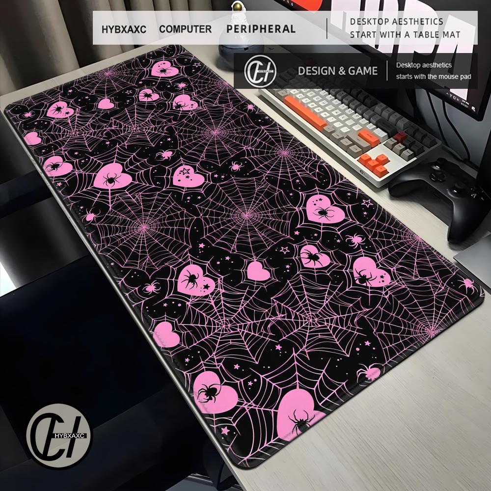 The Office Tech - 90x40 White or Pink Spiderweb Hearts