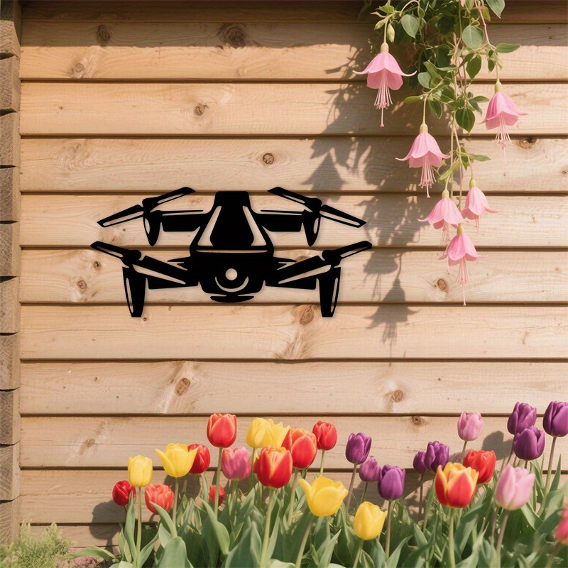 The Office Tech - Modern Drone Silhouette Aluminum Wall Art