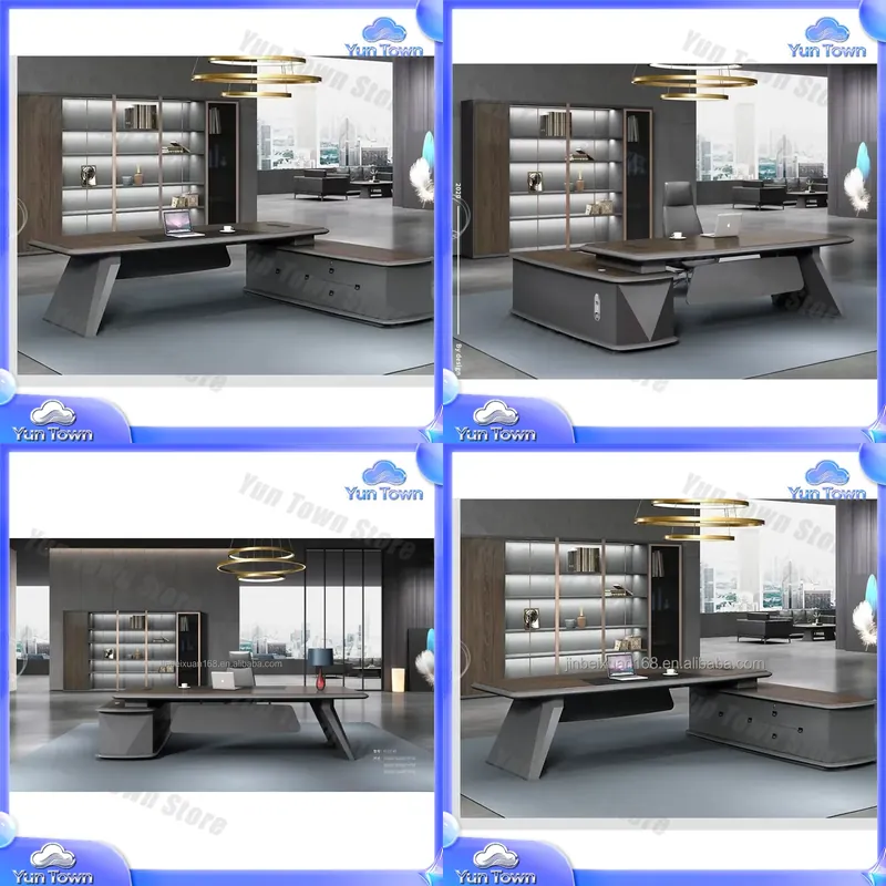 High Tech Office Room - 2026 High-Tech Luxury Executive Office Desk