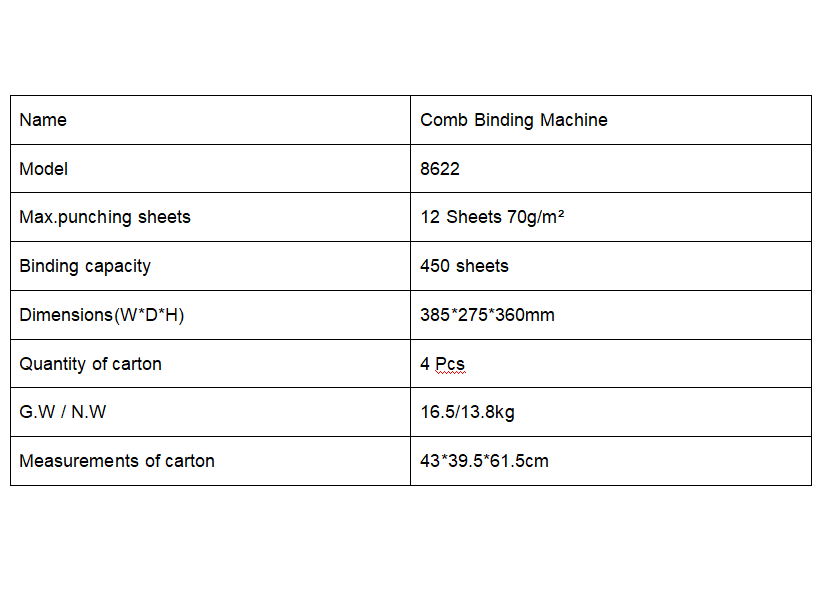 8622 Combs Binding Machine 21  - Binding Machine Comb 评论和价格