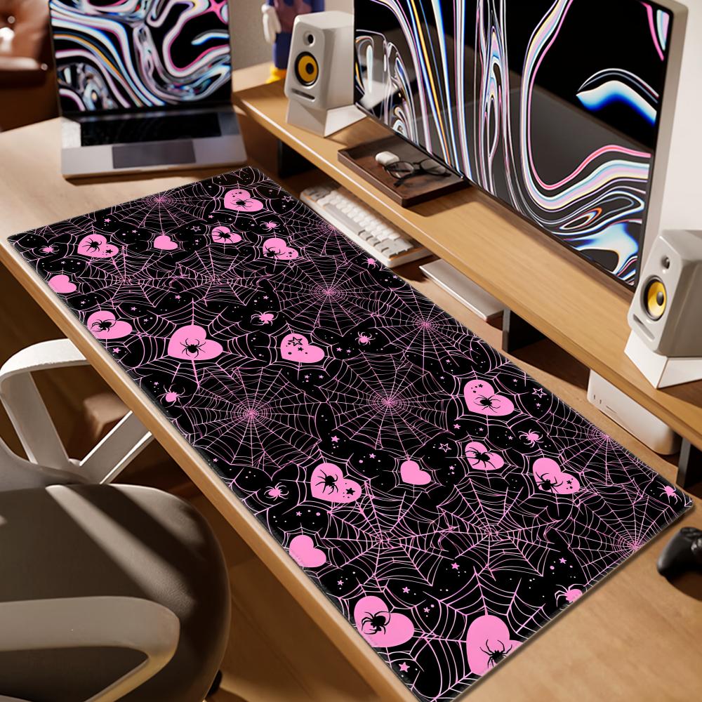 90x40 White or Pink Spiderweb  - The Office Tech 评论和价格