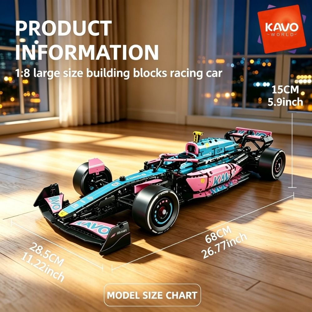KAVOWORLD 1:8 Pink-blue Formul - Office Productivity Tech 评论和价格