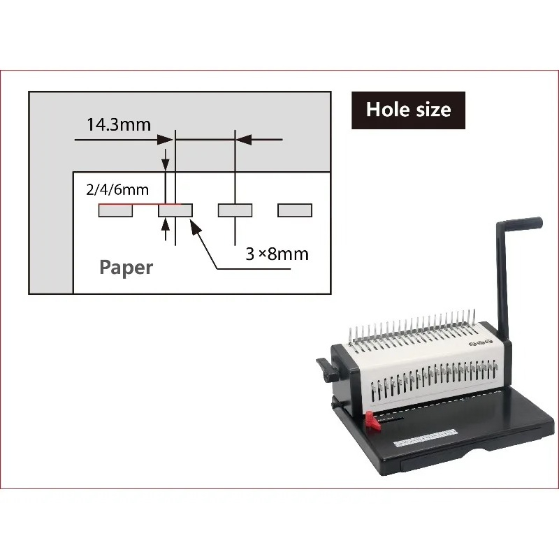 Metal Body Heavy Duty Manual D - Binding Machine Comb 评论和价格