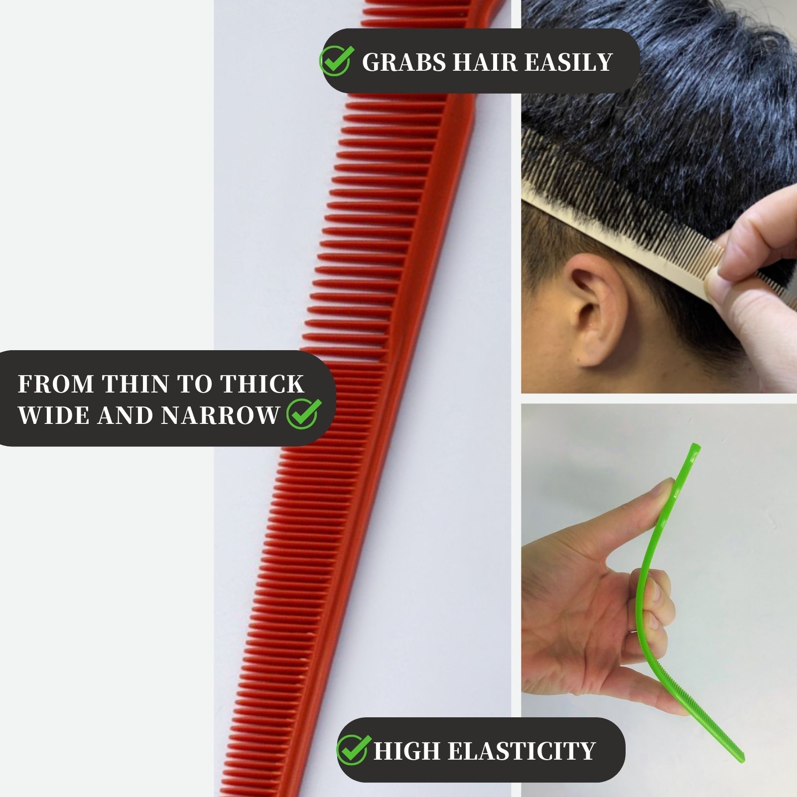 1/4/5PCS Barber Side Corners F - Binding Machine Comb 评论和价格